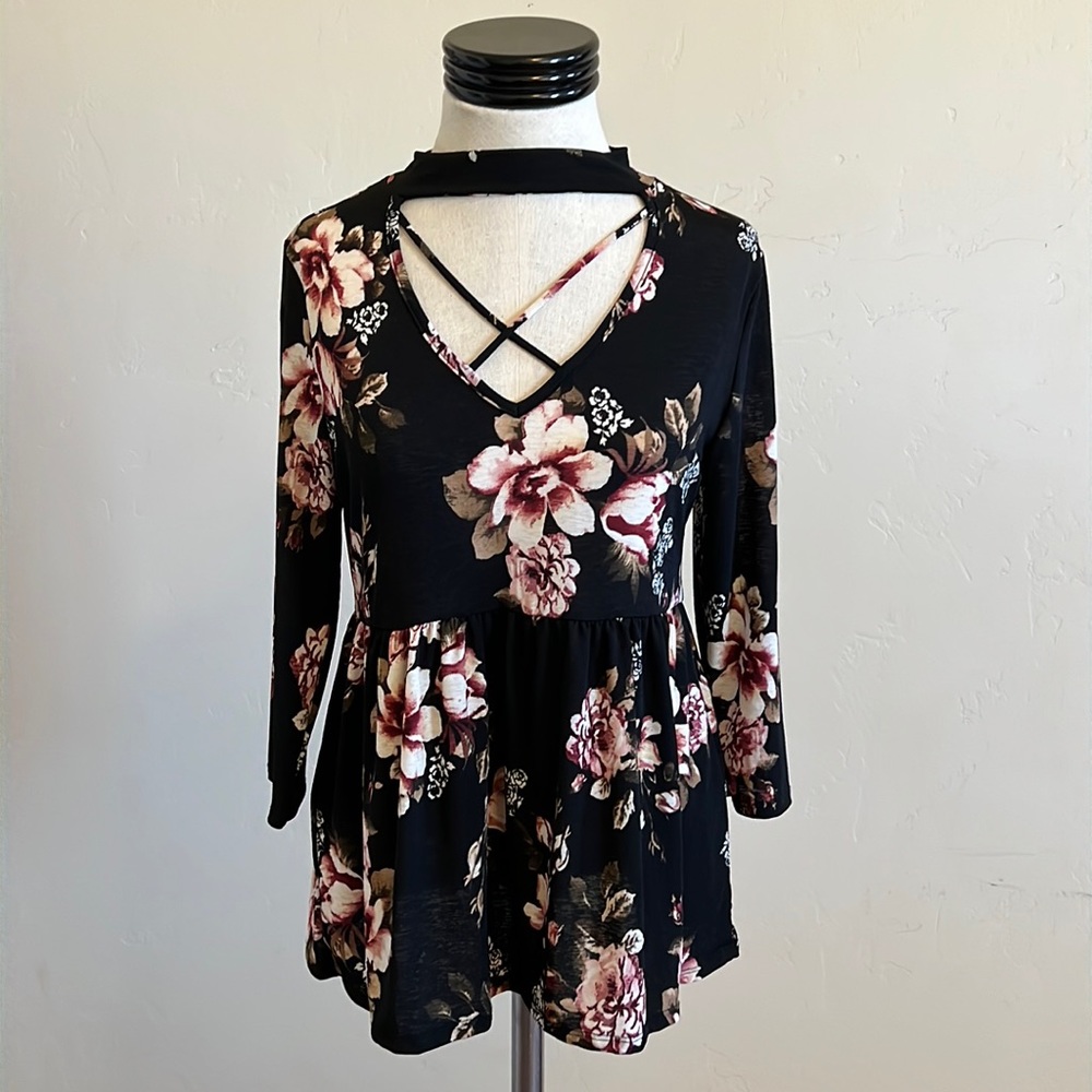 Pink Peony black with beautiful floral print